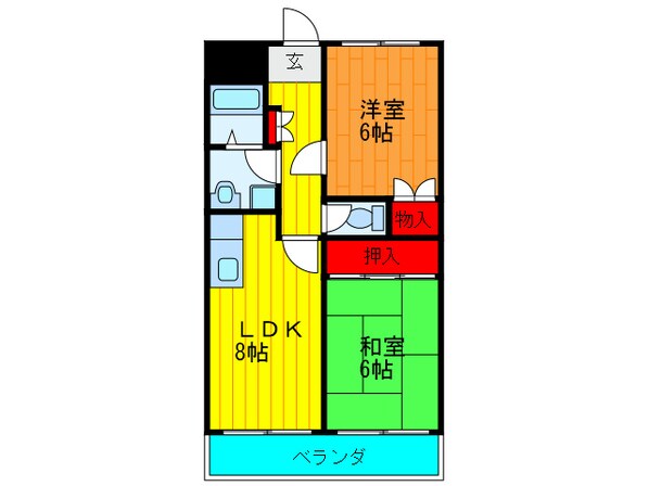 富士野里マンションの物件間取画像